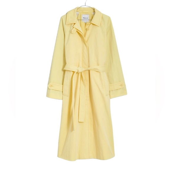 Madewell Classic Belted Trench Coat In Candlelight Yellow - Picture 2 of 9